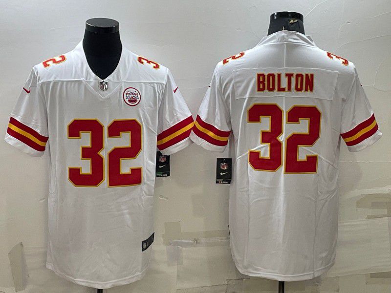 Men Kansas City Chiefs #32 Bolton White 2024 Nike Vapor Limited NFL Jersey style 1->kansas city chiefs->NFL Jersey